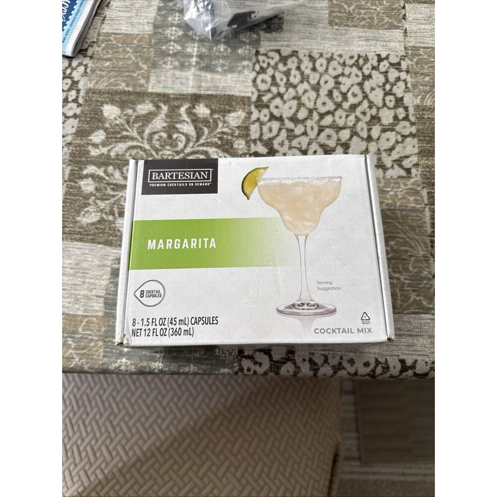 BARTESIAN Margarita Cocktail Mix 8 Capsules New in Box Happy Hour!
